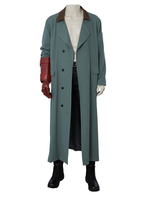 Hellboy Rise Of The Blood Queen Hellboy Anung Un Rama Halloween Cosplay Costume Green Coat Full Set Without Shoes