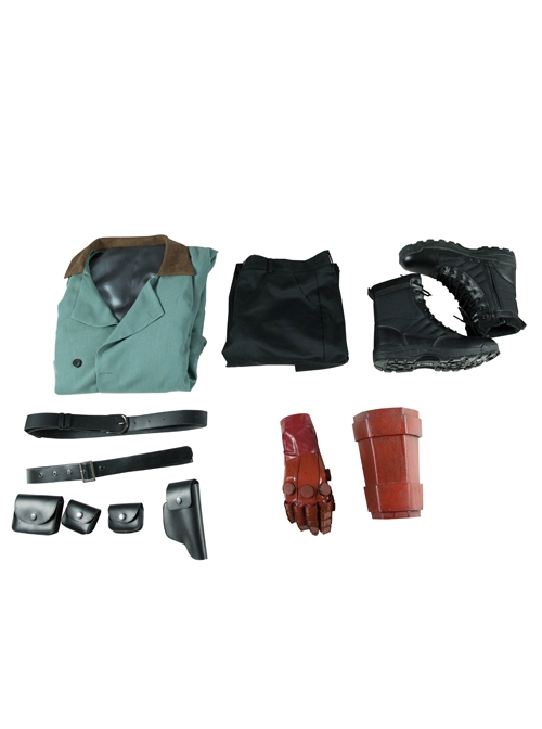 Hellboy Rise Of The Blood Queen Hellboy Anung Un Rama Halloween Cosplay Costume Green Coat Full Set Without Shoes