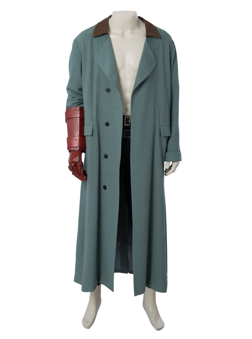 Hellboy Rise Of The Blood Queen Hellboy Anung Un Rama Halloween Cosplay Costume Green Coat Full Set Without Shoes