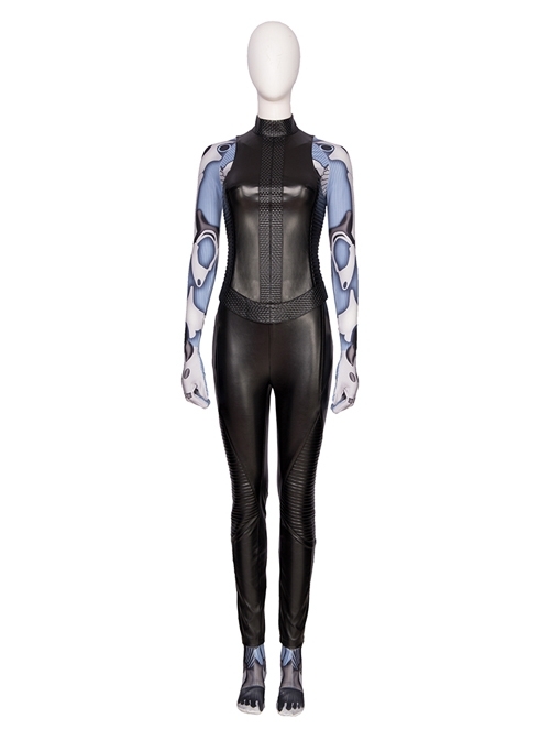 Alita Battle Angel Alita Printing Bodysuit Battle Suit Halloween Cosplay Costume Full Set