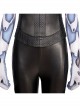 Alita Battle Angel Alita Printing Bodysuit Battle Suit Halloween Cosplay Costume Full Set