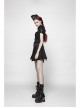 Metal Rings Hasp PU Leather Belt Metal Eyelet Straps Back Waist Lace-Up Black Punk Skirt