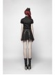 Metal Rings Hasp PU Leather Belt Metal Eyelet Straps Back Waist Lace-Up Black Punk Skirt