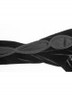 Small High Collar Chest Splice Mesh Lace-Up Slit Flare Sleeves Back Waist Lace-Up Black Gothic Long Velvet Dress