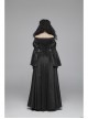 Flocking Lace Splice Positioning Sequins Embroidery Mesh Off-Shoulder Lace Cuff Back Lace-Up Black Gothic Maxi Dress