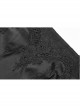 Flocking Lace Splice Positioning Sequins Embroidery Mesh Off-Shoulder Lace Cuff Back Lace-Up Black Gothic Maxi Dress