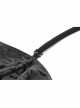 Black Jacquard Front Chest Flocking Decals Large Skirt Pendulum Velvet Lace Frill Hem Black Gothic Sling Dress