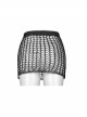 Shiny Cyber Woven Hollow-Out Black Punk Short Skirt