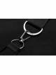 Off-Shoulder Metal Buckle Strap Metal D-Buckle Bandage Splice Irregular Dark Mesh Black Punk Knit Dress