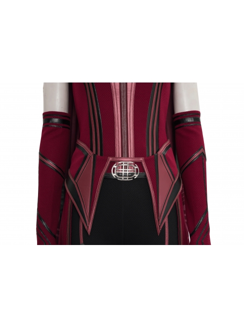 Wanda Vision Scarlet Witch Wanda Django Maximoff Battle Suit Halloween Cosplay Costume Second Version Full Set