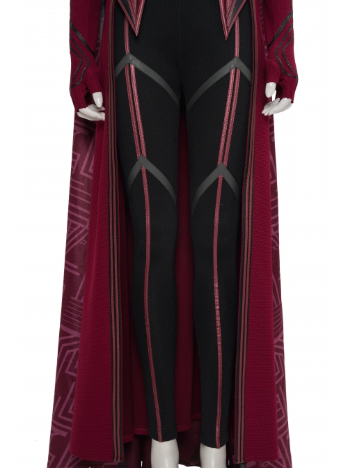 Wanda Vision Scarlet Witch Wanda Django Maximoff Battle Suit Halloween Cosplay Costume Second Version Full Set