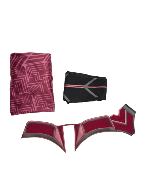 Wanda Vision Scarlet Witch Wanda Django Maximoff Battle Suit Halloween Cosplay Costume Second Version Full Set