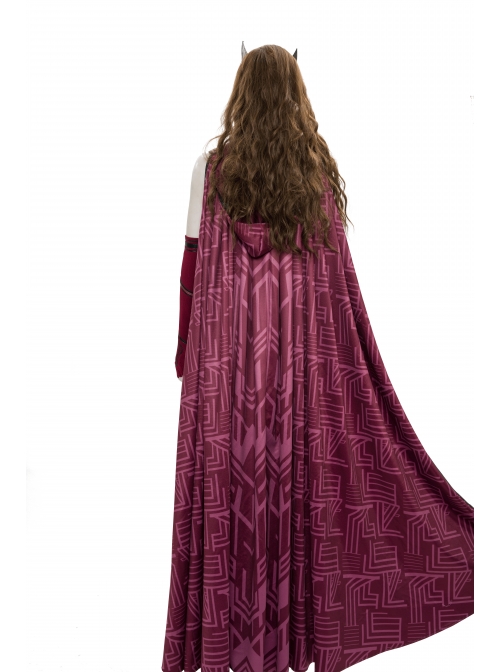 Wanda Vision Scarlet Witch Wanda Django Maximoff Battle Suit Halloween Cosplay Costume Second Version Full Set