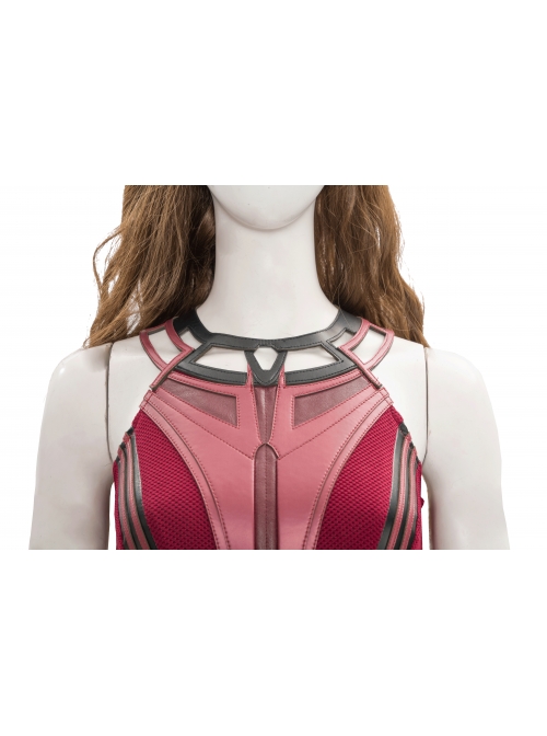 Wanda Vision Scarlet Witch Wanda Django Maximoff Battle Suit Halloween Cosplay Costume Second Version Full Set