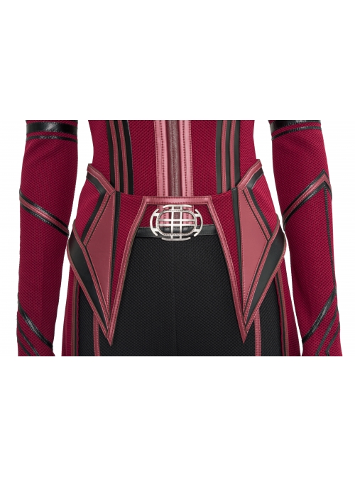 Wanda Vision Scarlet Witch Wanda Django Maximoff Battle Suit Halloween Cosplay Costume Second Version Full Set