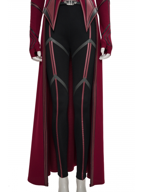 Wanda Vision Scarlet Witch Wanda Django Maximoff Battle Suit Halloween Cosplay Costume Second Version Full Set