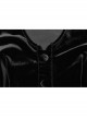 White Bat Shape Collar Moon Pendant Chest Hollow-Out Fake Two Pieces Small Cloak Black Gothic Velvet Dress