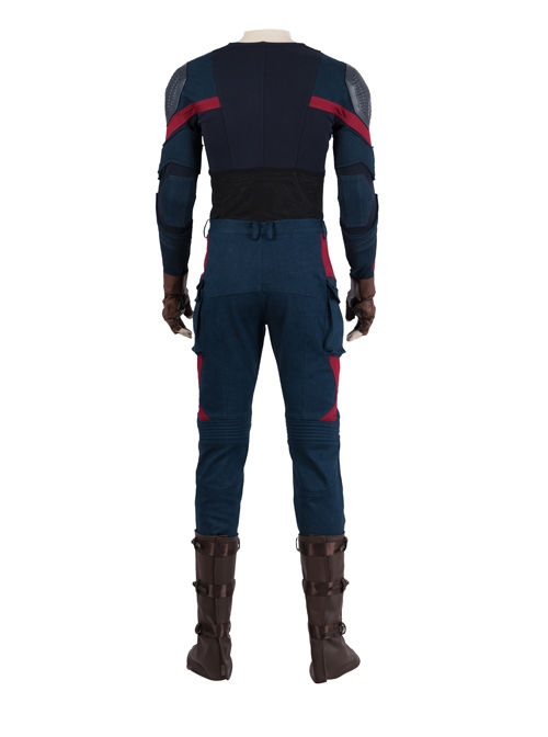 Avengers Endgame Captain America Steve Rogers Battle Suit Halloween Cosplay Costume Full Set Without Hat