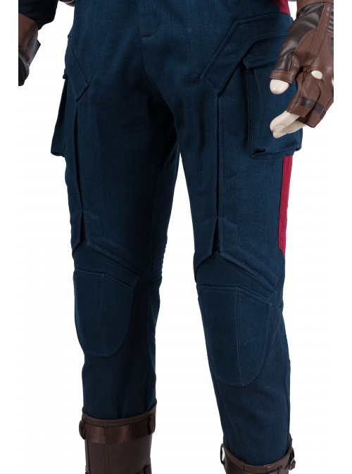 Avengers Endgame Captain America Steve Rogers Battle Suit Halloween Cosplay Costume Full Set Without Hat