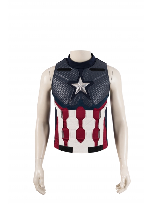 Avengers Endgame Captain America Steve Rogers Battle Suit Halloween Cosplay Costume Full Set Without Hat