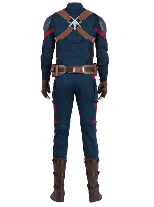 Avengers Endgame Captain America Steve Rogers Battle Suit Halloween Cosplay Costume Full Set Without Hat