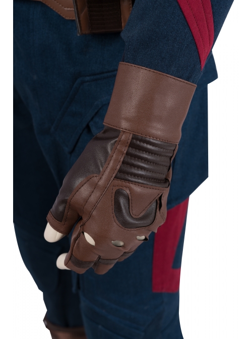 Avengers Endgame Captain America Steve Rogers Battle Suit Halloween Cosplay Costume Full Set Without Hat