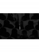 White Bat Shape Collar Moon Pendant Chest Hollow-Out Fake Two Pieces Small Cloak Black Peach Heart Print Gothic Velvet Dress