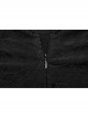 High Collar Front Chest Hollow-Out Embroidery Flare Sleeves Back Waist Lace-Up Black Gothic Knitted Jacquard Long Dress