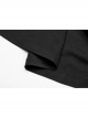 White Hood Metal Buttons Off-Shoulder Chest Hollow-Out Metal Eyelets Lace-Up Flare Sleeves Black Gothic Dress