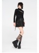 Front Metal Buckle Zipper Pockets Black Punk Camouflage Plaid A-Shaped Short Skirt
