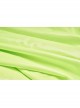 High Collar Front Chest Hollow-Out Lace-Up Long Sleeves Fluorescent Green Punk Shiny PU Leather Knitting Short Dress