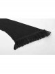 High Collar Shoulder Splice Mesh Front Chest Hollow-Out Lace Embroidery Slit Long Sleeve Lace Cuff Black Gothic  Tight Long Dress