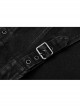 Front Zipper Rivets Decoration Side Splice Classic Red Plaid Rough Selvage Hem Black Punk Twill Short Skirt
