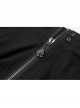 Metal Eyelets Strap Ghost Head Nail Asymmetric Hem Black Punk Striped Jacquard Skirt