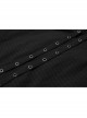 Metal Eyelets Strap Ghost Head Nail Asymmetric Hem Black Punk Striped Jacquard Skirt