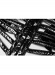 Front Steel Buckle Back Waist Metal Eyelets Lace-Up Black Punk Tight PU Leather Girdle