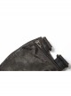 Metal Buckles Loop Zipper Decoration Grey Punk PU Leather Gloves
