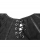 One-Shoulder Metal Buckle Leather Straps Lace-Up Brown Punk Collar Accessory