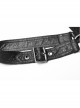 One-Shoulder Metal Buckle Leather Straps Lace-Up Brown Punk Collar Accessory