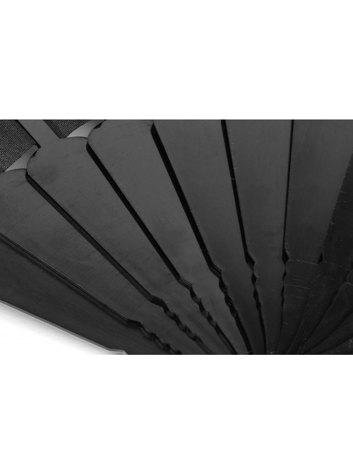 Side Rivet Decoration Lightweight Cloth Black Punk Fan