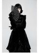 Side Rivet Decoration Lightweight Cloth Black Punk Fan