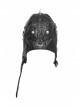 Metal Rivet Plastic Imitation Bullet Decoration Metal Hasp Black Punk PU Leather Pilot Cap