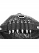 Metal Rivet Plastic Imitation Bullet Decoration Metal Hasp Black Punk PU Leather Pilot Cap
