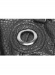 Metal Rivet Plastic Imitation Bullet Decoration Metal Hasp Black Punk PU Leather Pilot Cap