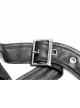 Metal Buckle Strap Lace-Up Collar Black Punk Hooded Accessory