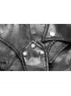 Metal Buckle Strap Lace-Up Collar Black Punk Hooded Accessory