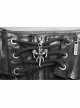Metal Buckle Strap Lace-Up Collar Black Punk Hooded Accessory
