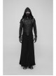 Metal Buckle Strap Lace-Up Collar Black Punk Hooded Accessory