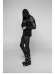One-Shoulder Metal Buckle Strap Sharp Cone Nails Black Punk Armor Accessory