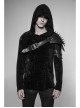 One-Shoulder Metal Buckle Strap Sharp Cone Nails Black Punk Armor Accessory